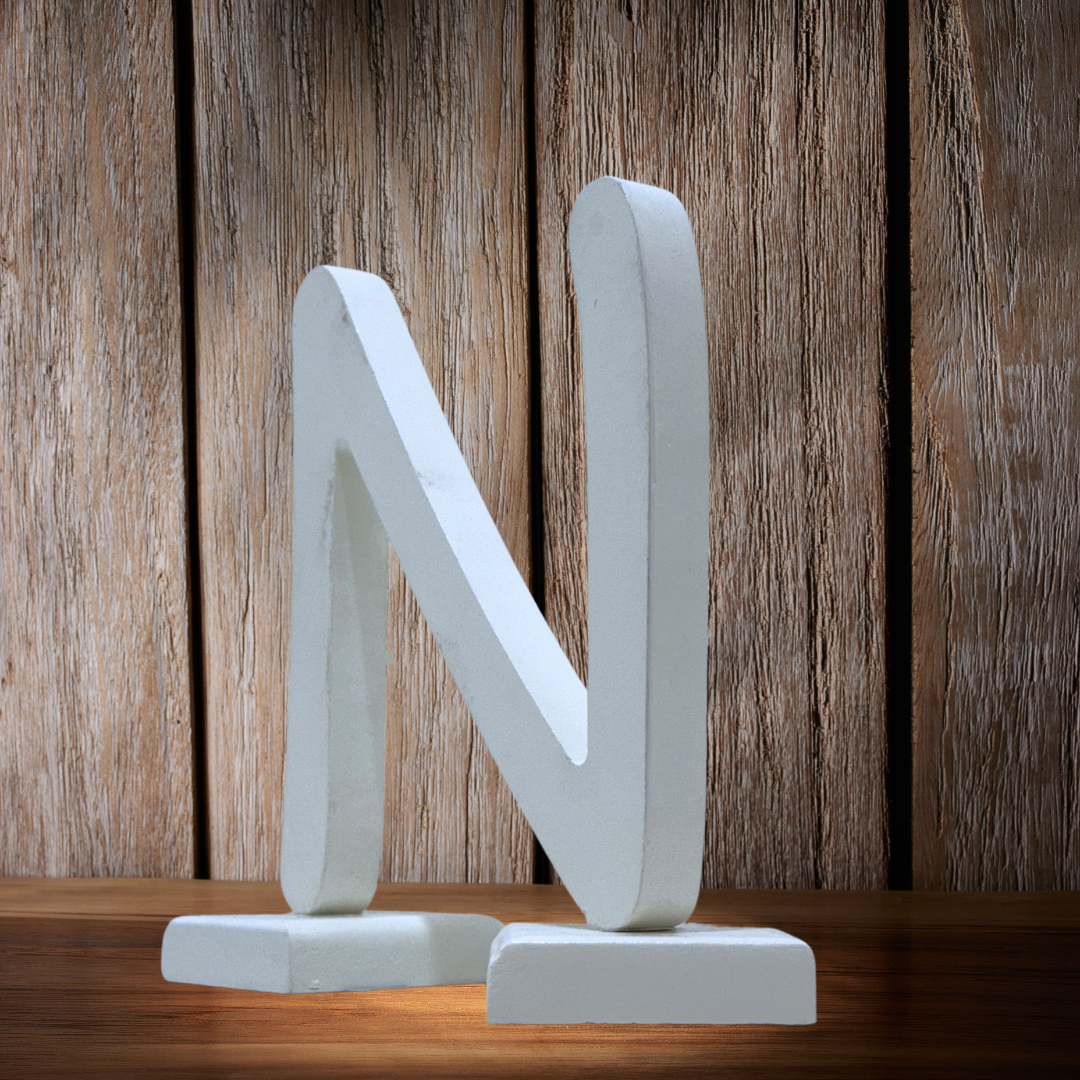 Chic Wooden Letters - Personalized Home & Office-Decorative Wooden- Alphabet Letters A in White - Perfect for Home decoration