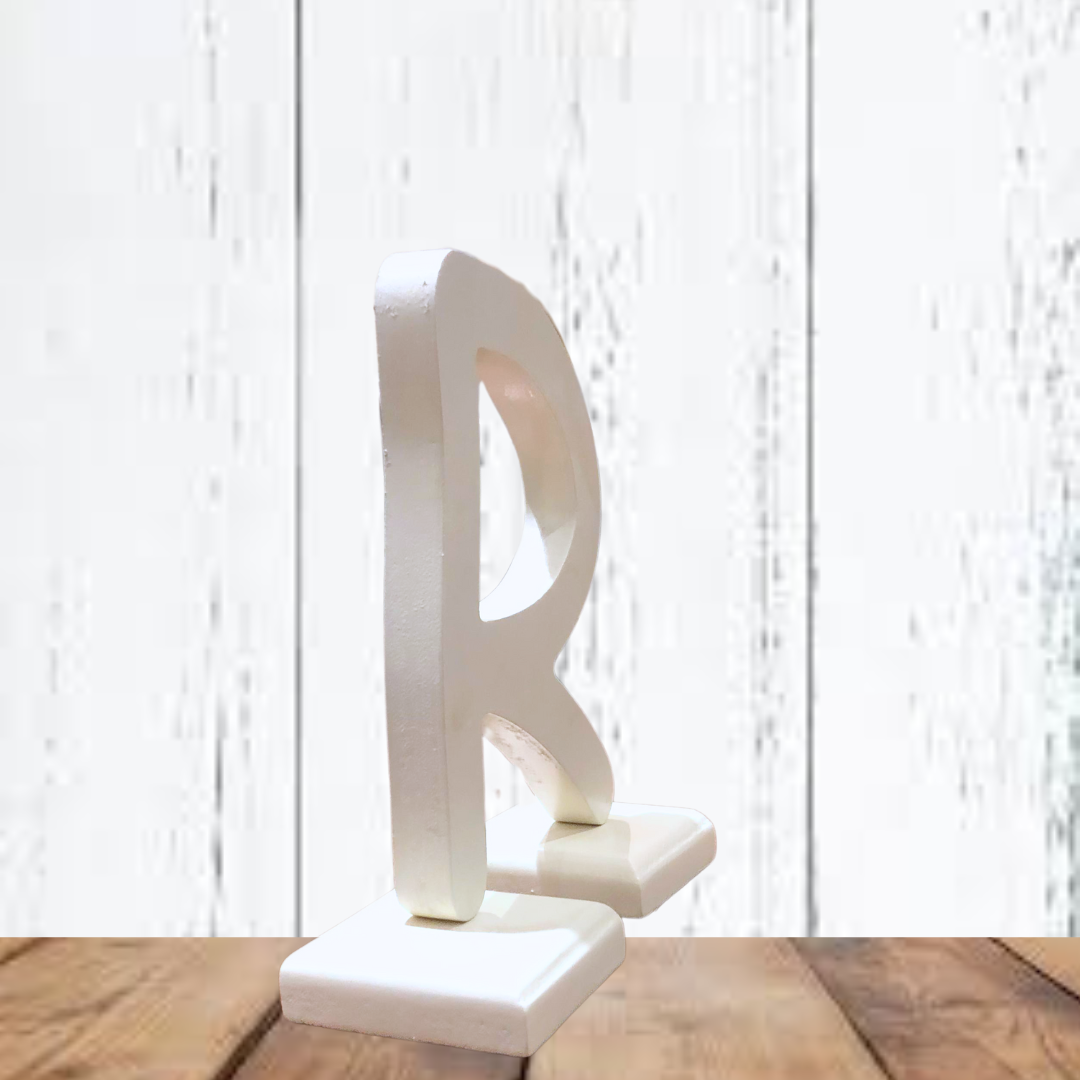 Chic Wooden Letters - Personalized Home & Office-Decorative Wooden- Alphabet Letters A in White - Perfect for Home decoration