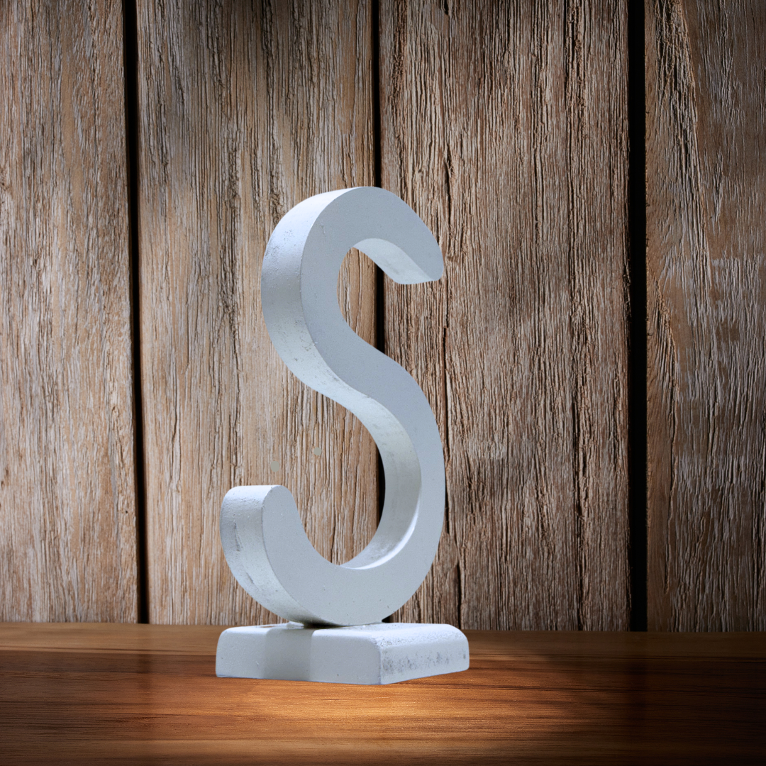 Chic Wooden Letters - Personalized Home & Office-Decorative Wooden- Alphabet Letters A in White - Perfect for Home decoration