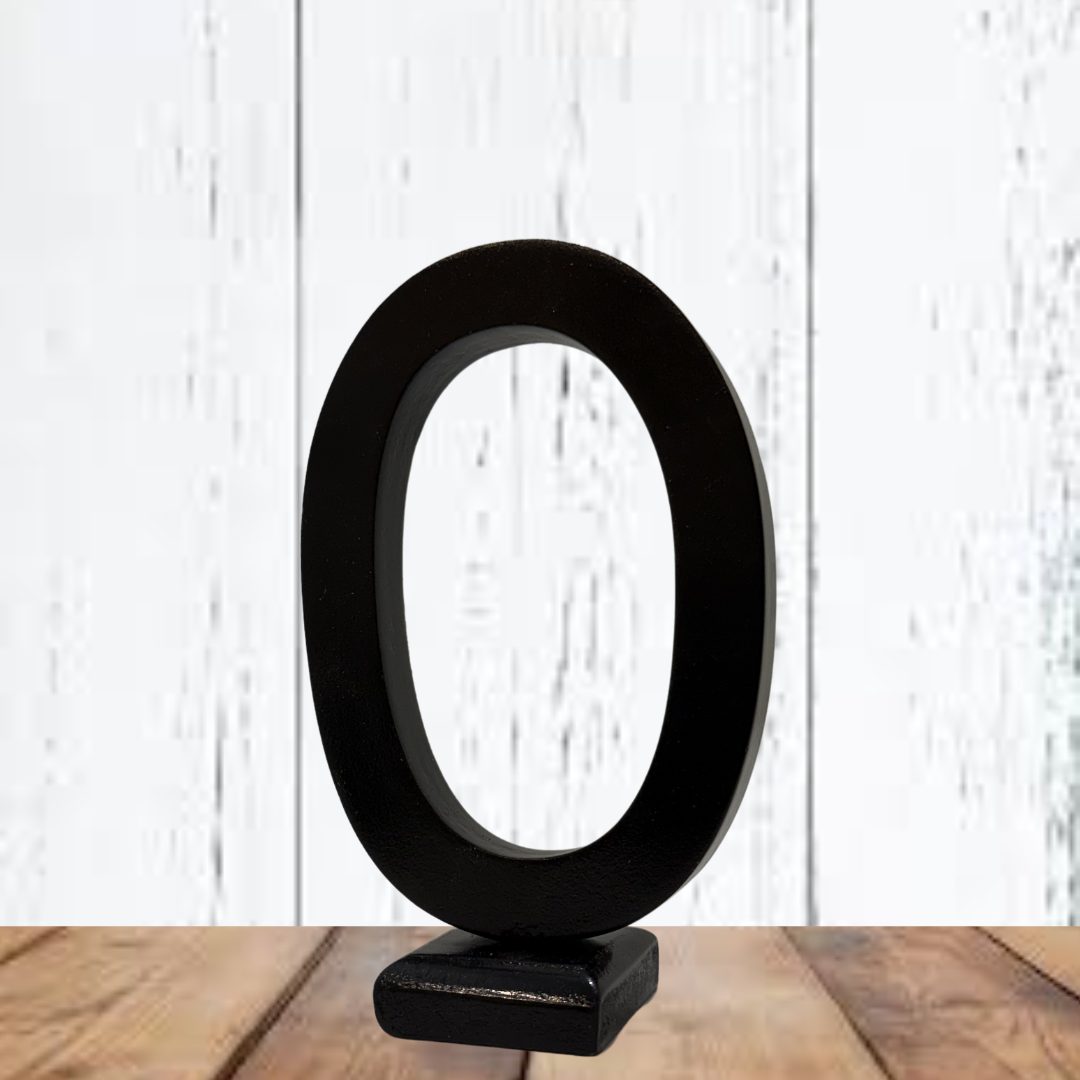 Decorative Wooden Numbers 1 to 10 - Letters in Black