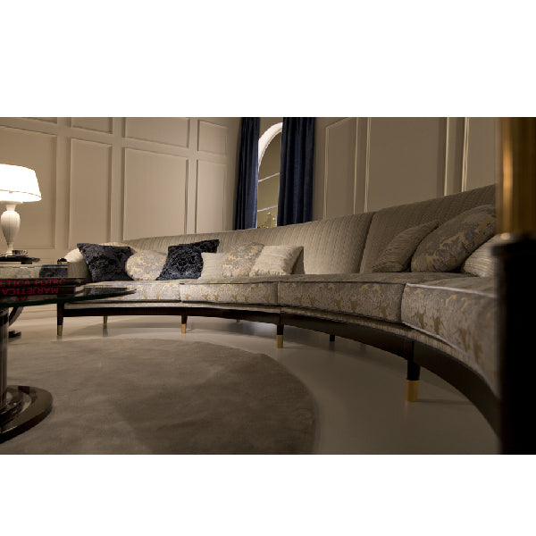 Sophisticated Curved Sofa in Elegant Living Space