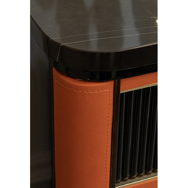 Sophisticated Media Console with Unique Accents