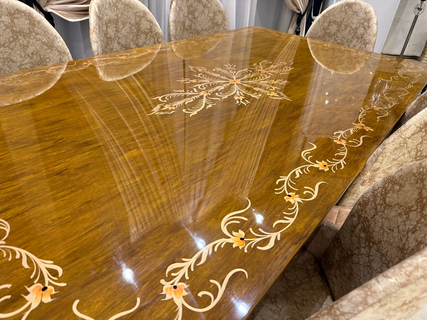Luxury Athen Dining Set with 8 Chairs