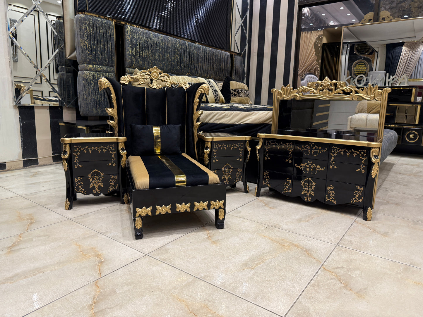 Avlion Kids Royal Bedroom Set – Classic Elegance in a Petite Package