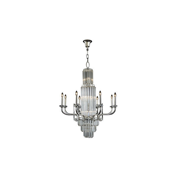 Sophisticated Crystal and Chrome Chandelier