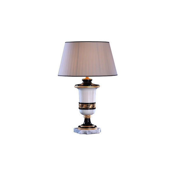 Sophisticated Table Lamp with Black and White Design