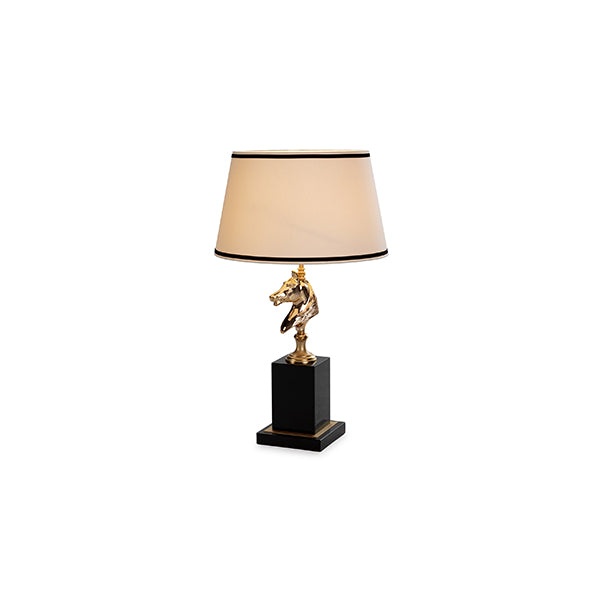 Elegant Horse Head Table Lamp with Black Base