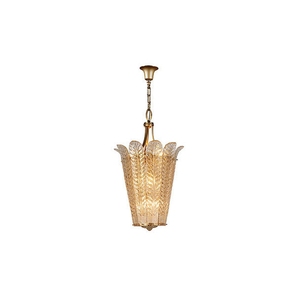 Elegant Leaf-Patterned Pendant Light Fixture