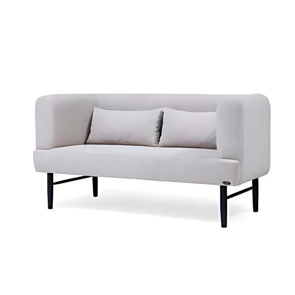Cozy Elegance: The Light Gray Sofa with Plush Cushions