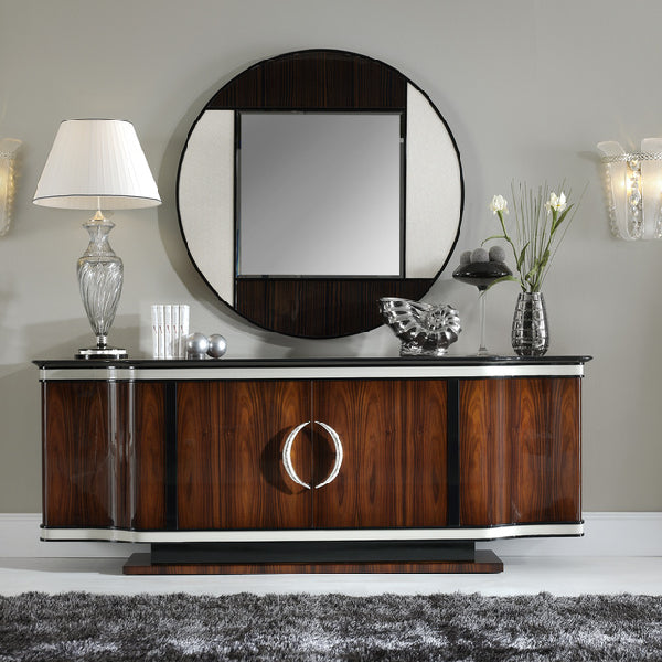 Elegant Media Console with Reflective Accents