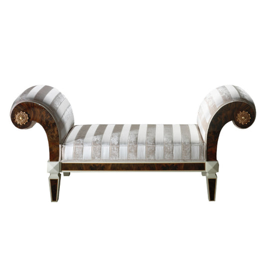 Stylish Decorative Bench with Curved Arms