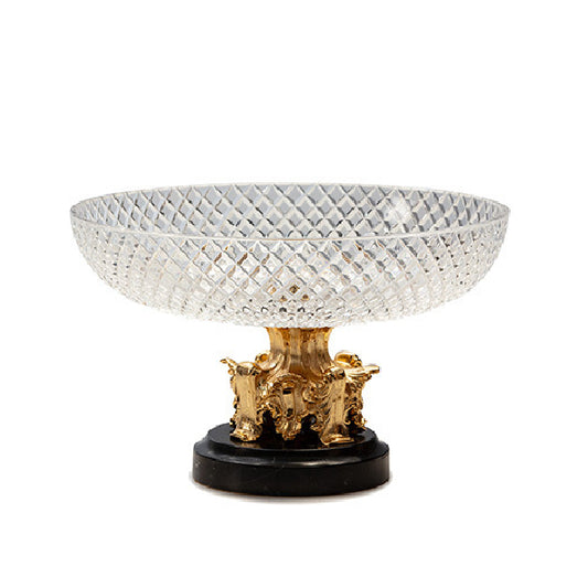 Stunning Crystal and Gold Decorative Bowl