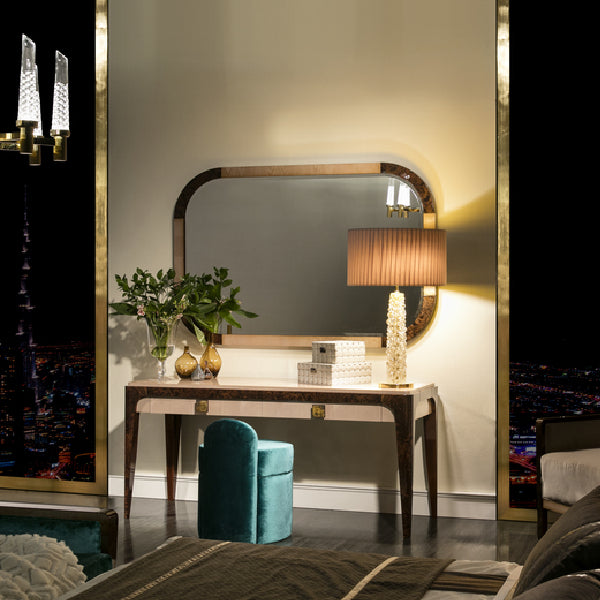 Sophisticated Console Table with Complementary Mirror