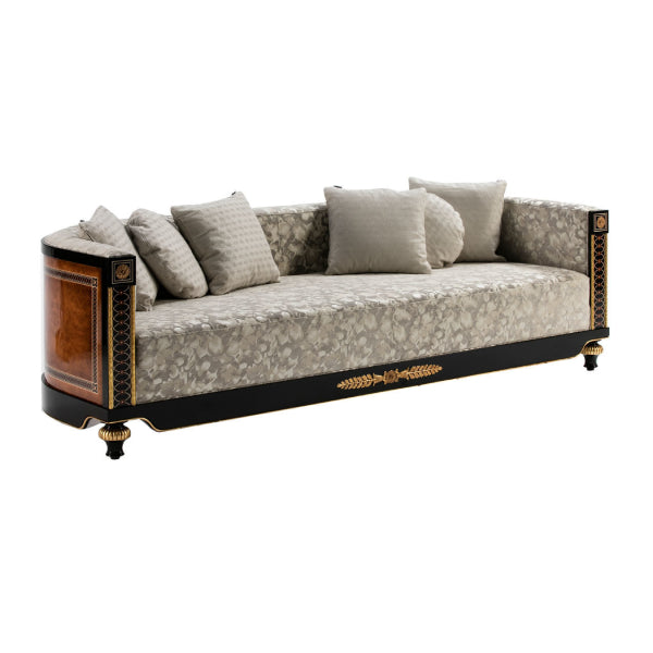 Elegant Sofa with Distinctive Design and Opulent Accents