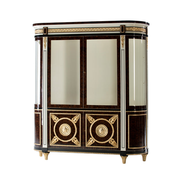 Exquisite Curved Display Cabinet with Elegant Glass Front