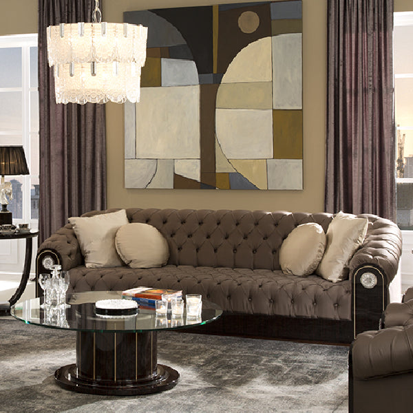 Luxurious Classic: Tufted Sofa with Elegant Detailing