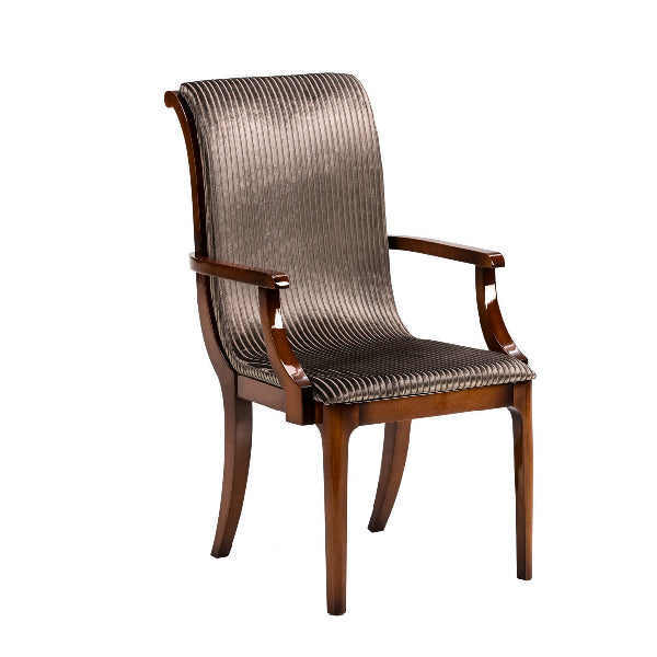 Elegant High-Back Armchair with Stylish Upholstery