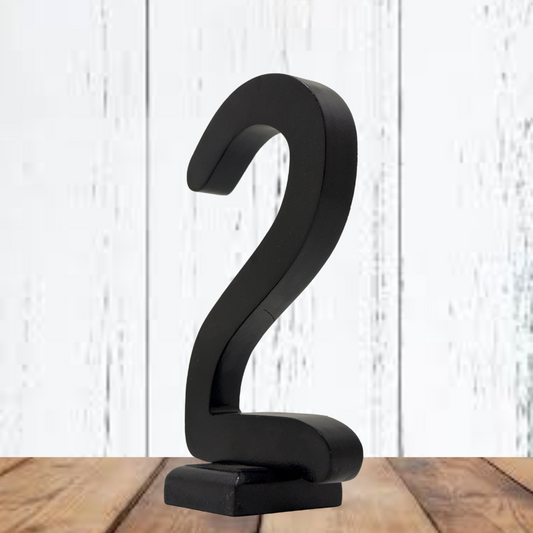 Decorative Wooden Numbers 1 to 10 - Letters in Black