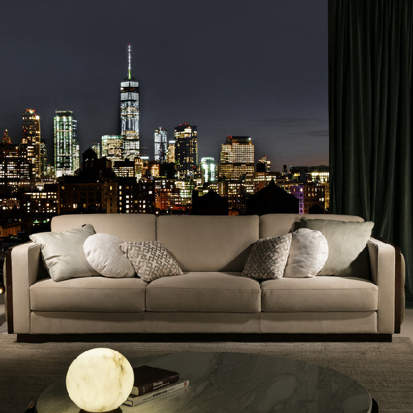 Urban Chic Living Room with Stunning City Views