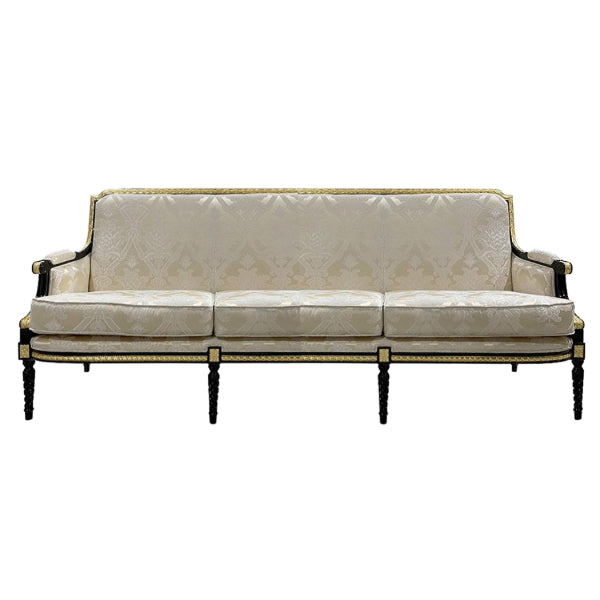 Timeless Three-Seat Sofa with Exquisite Detailing and Classic Elegance