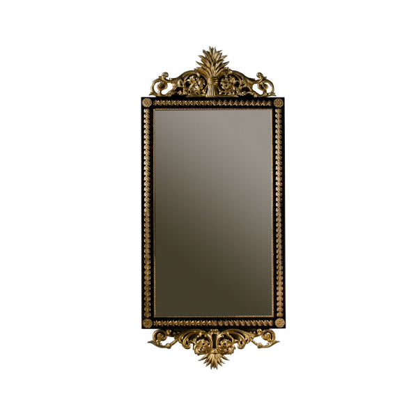 Timeless Rectangular Mirror with Ornate Gold Frame