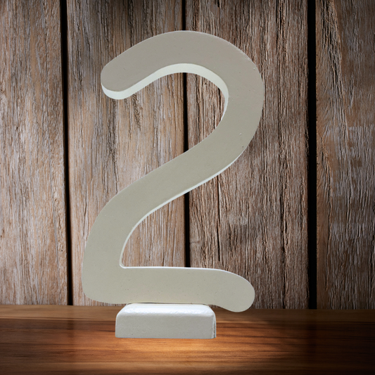 Decorative Wooden Number 1 to 0 in White- Perfect for Home decoration