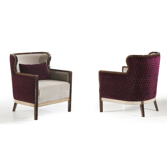 Chic Accent Armchair with Rich Textures and Elegant Design