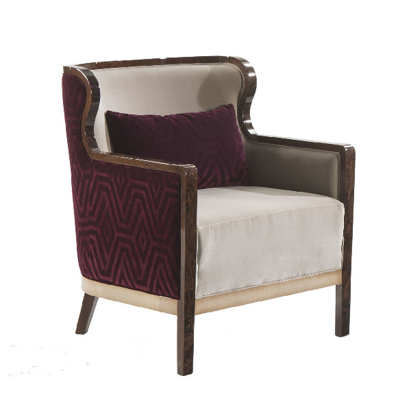 Chic Accent Armchair with Rich Textures and Elegant Design