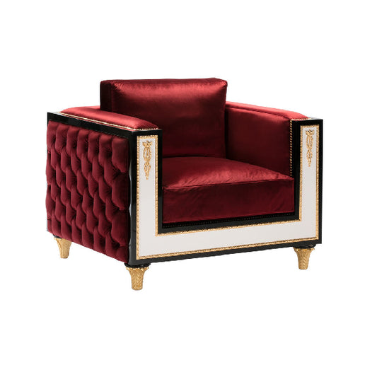 Luxurious Velvet Armchair with Elegant Design