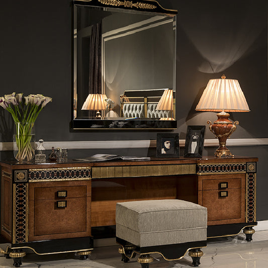 Timeless Walnut Desk with Elegant Detailing