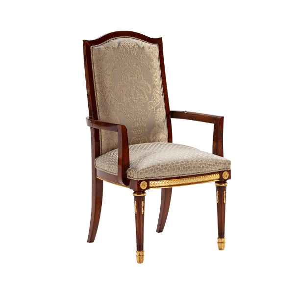 Classic Upholstered Armchair with Timeless Elegance