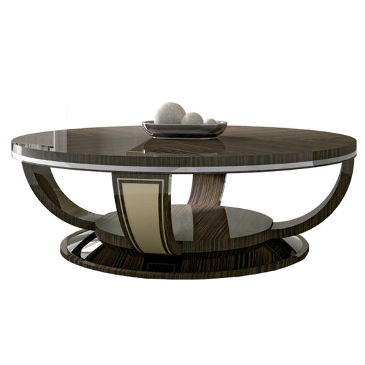 Stylish Round Coffee Table with Modern Design Elements