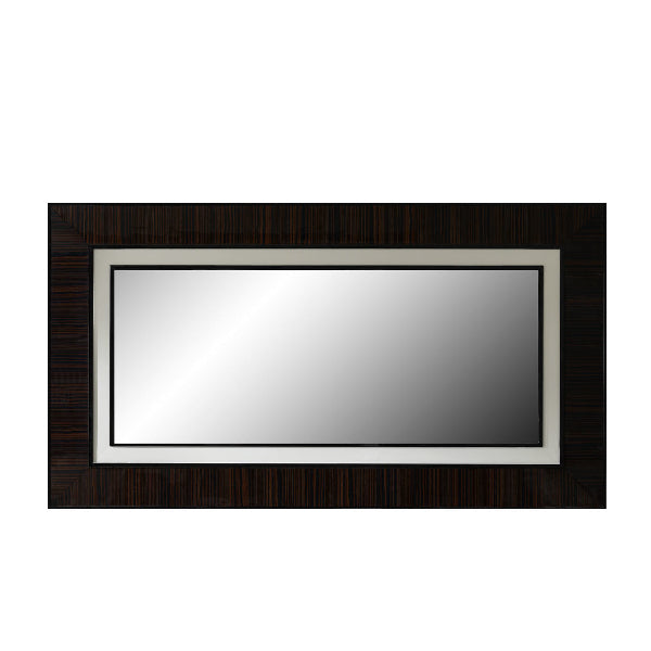 Stylish Rectangular Mirror with Textured Frame