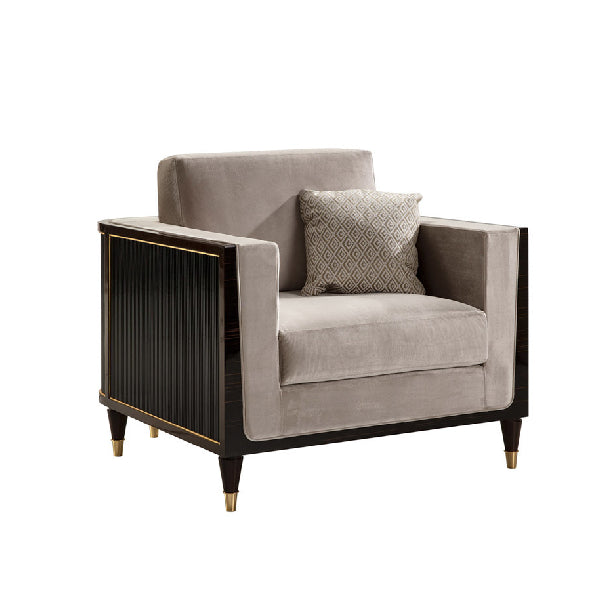 Sophisticated Accent Chair with Plush Upholstery and Elegant Details