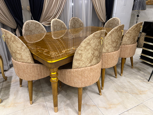 Luxury Athen Dining Set with 8 Chairs – High-quality home furnishing