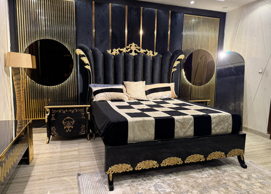 Avlion Classic Bed Set – Regal Elegance for Royal Bedrooms – High-quality home furnishing