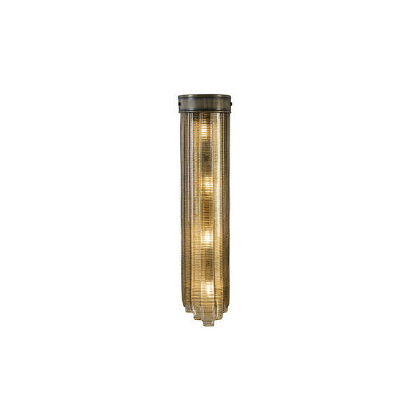 Art Deco Inspired Glass and Metal Wall Sconce