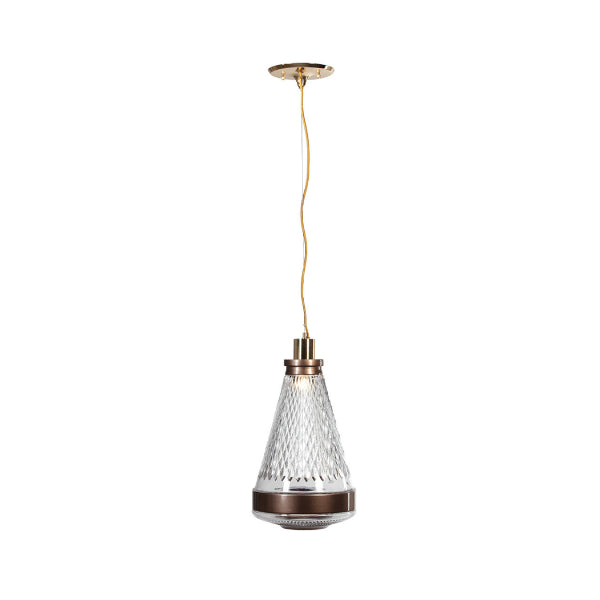 Elegant Diamond-Cut Glass Pendant Light