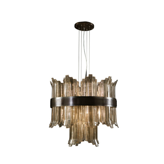 Artistic Glass and Metal Chandelier