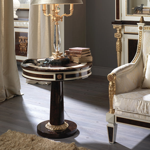 Elegant Round Dining Table with Opulent Detailing