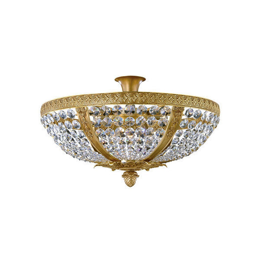 Opulent Crystal Flush Mount Ceiling Light