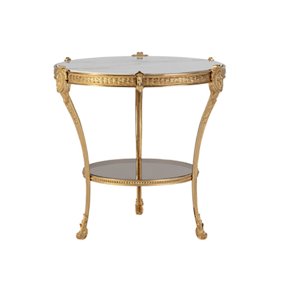 Luxurious Round Side Table with Exquisite Detailing