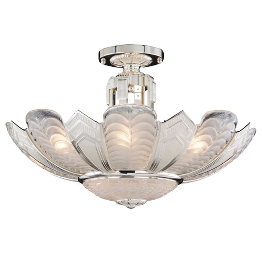 Art Deco Inspired Flush Mount Chandelier