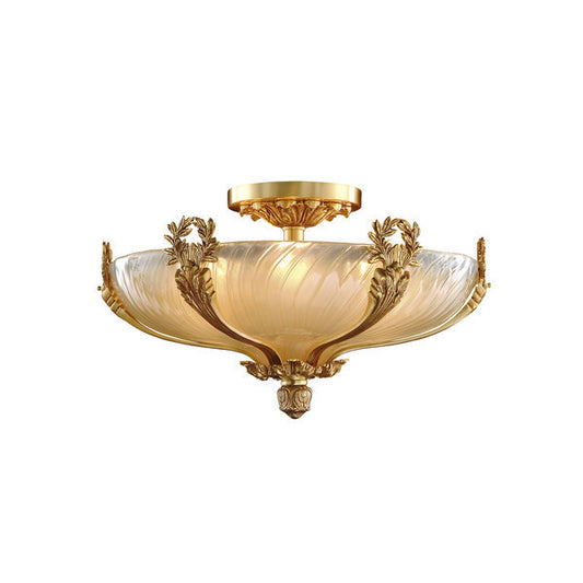 Luxurious Art Nouveau Flush Mount Ceiling Light