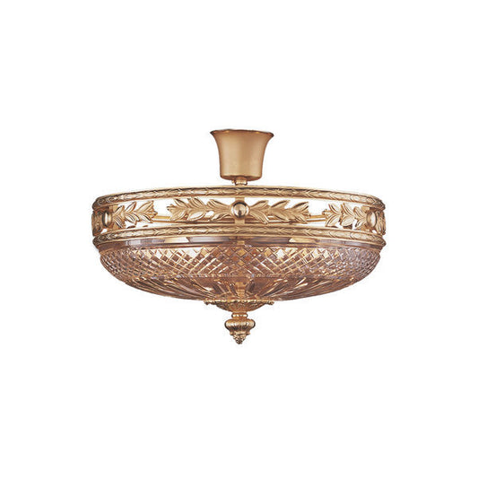 Ornate Floral Design Flush Mount Ceiling Light