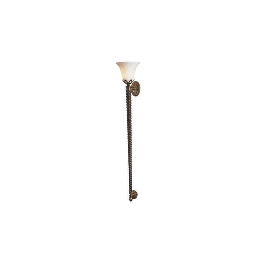 Stylish Torchiere Wall Sconce with Opalescent Shade