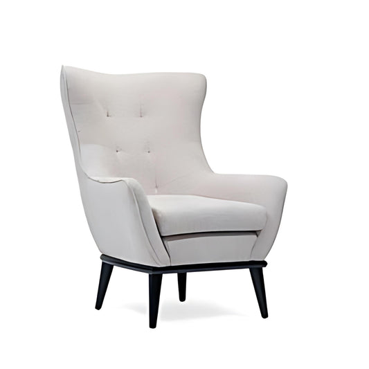 Contemporary Elegance: The Light Gray Wingback Accent Chair