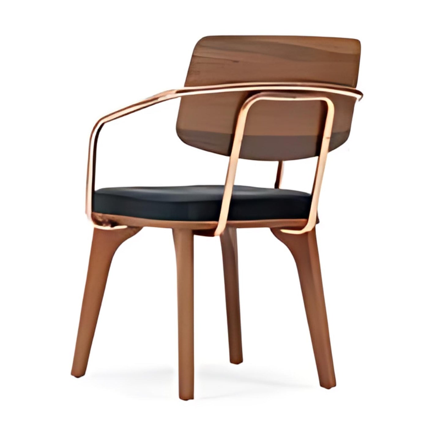 Stylish Wooden Armchair with Upholstered Seat: A Modern Classic