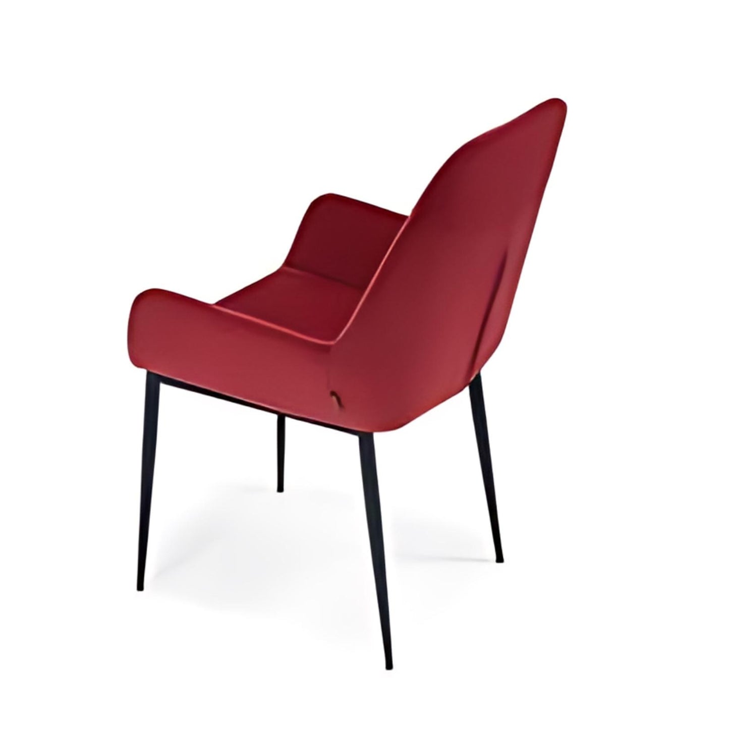 Bold Red Upholstered Armchair: A Statement of Style and Comfort