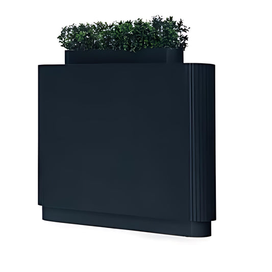 Modern Greenery: The Black Wall Planter with Decorative Feature